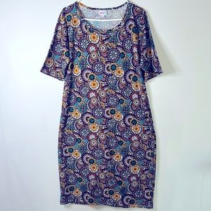 LulaRoe Women Colorful Mandala Midi Dress | Size 2XL